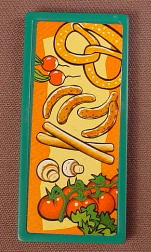 Playmobil Turquoise Green Rectangular Sign With A Food Items Sticker7