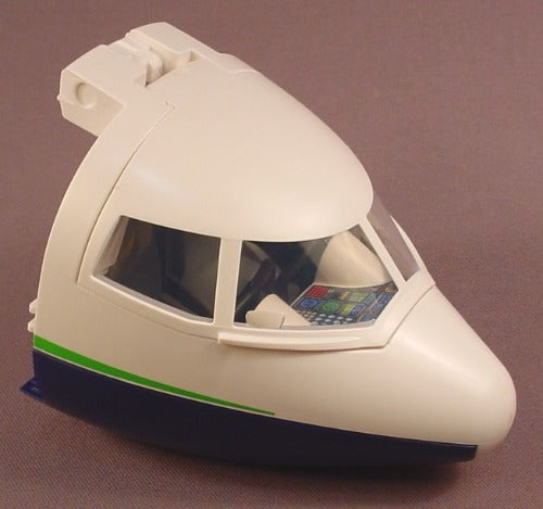 Playmobil White & Blue Jet Airplane Cockpit