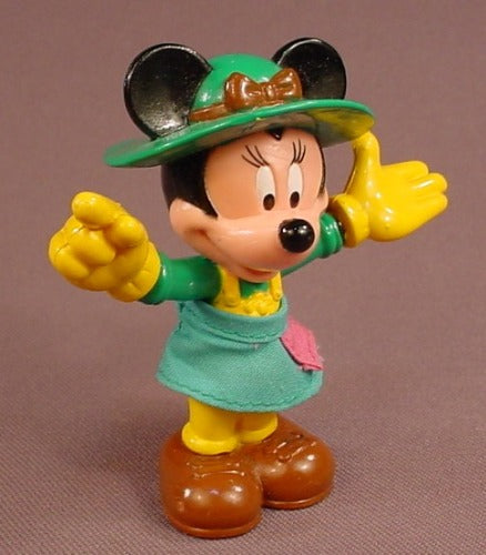 Disney Minnie Mouse With A Green Gardening Hat & A Cloth Shirt