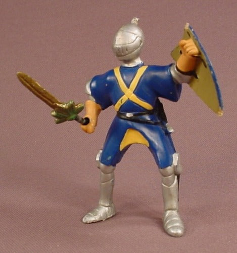Papo Medieval Knight With Blue & Gold Tunic PVC Figure