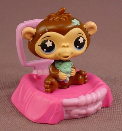 Littlest Pet Shop #697 Dark Brown Chimpanzee Monkey