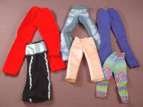 Barbie Doll Size 6 Piece Lot Of Pants & Jeans