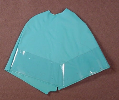 Barbie Doll Size Blue Plastic Hair Salon Cape Or Wrap