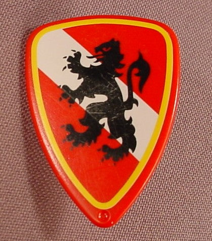 Playmobil Red Shield With A White Diagonal Stripe