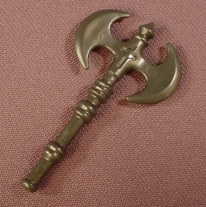 Playmobil Dark Gray Or Black Axe Ax With Double Curved Blades