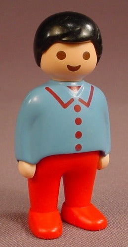 Playmobil 123 Adult Male Figure In A Light Blue Shirt