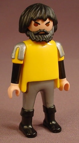 Playmobil Adult Male Knight Figure In A Yellow Shirt