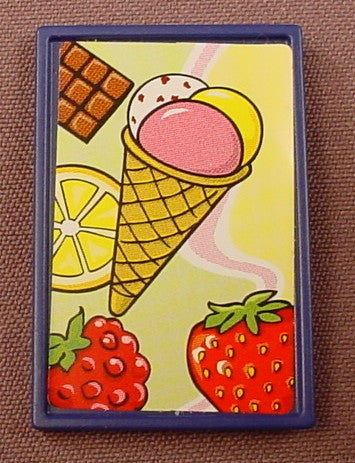 Playmobil Dark Blue Rectangular Sign Board With An Ice Cream Cone