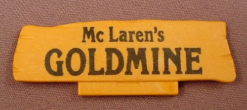 Playmobil Orange Brown Sign With McLaren's Goldmine