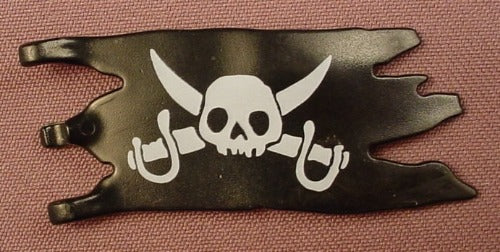 Playmobil Black Ragged Or Torn Rectangular Flag