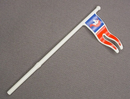 Playmobil White Double Pointed Pennant Flag