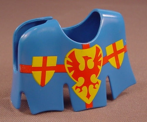 Playmobil Blue Horse Blanket Or Coat With Yellow Shields