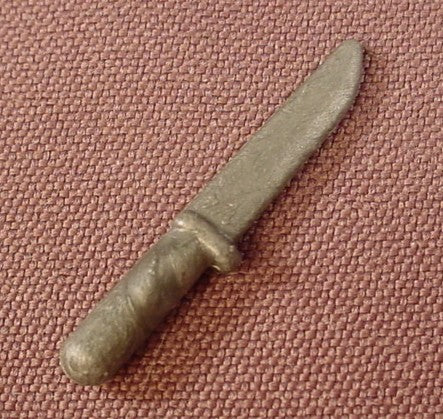 Playmobil Silver Gray Knife With A Rounded Handle