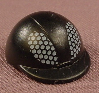 Playmobil Black Riding Or Equestrian Helmet With A Gray Dots