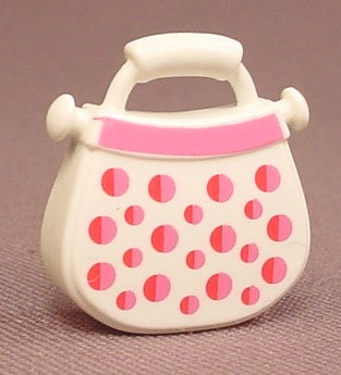 Playmobil White Purse Or Handbag With A Handle & Knobs Or Pegs