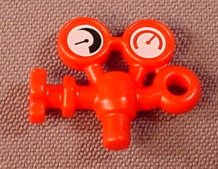 Playmobil Red Welding Or Oxygen Tank Valves With Dials