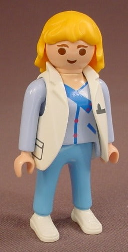Playmobil Adult Female Doctor Or Veterinarian Figure In A White Vest With  Gray Pockets, 4226 4374