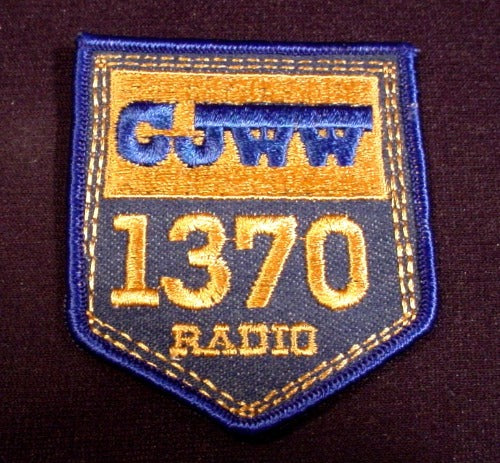 Patch Badge Cjww 1370 Radio, 3" Tall, Embroidered