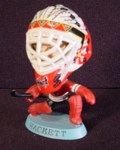 1998 Headliners Nhl Jeff Hacket Mini Figure, 3" Tall, Chicago Black