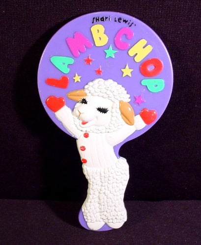 Shari Lewis 1993 Lamb Chop Toy Mirror, 6 3/8" Long, (Has Some Scrat