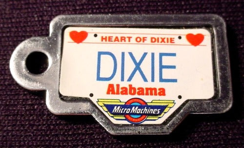 Micro Machines License Plate Alabama Dixie