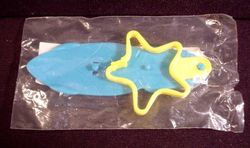 Mcdonalds Mip Lilo & Stitch 2003 Blue Surfboard With Star Clip And