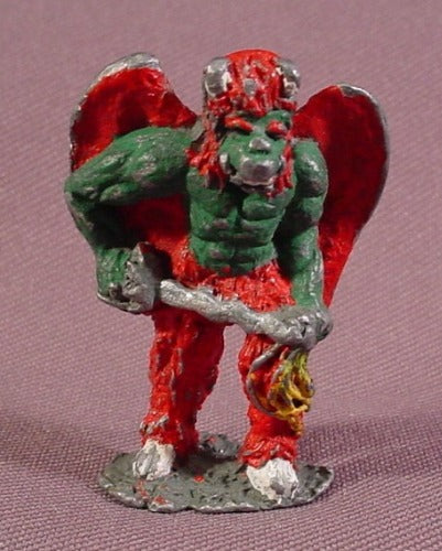 Metal Or Lead Winged Devil Figure, 1 3/4" Tall