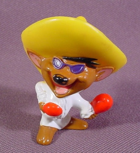 Speedy Gonzales Playing Maracas PVC Figure, 2" Tall, 1994 Warner Br