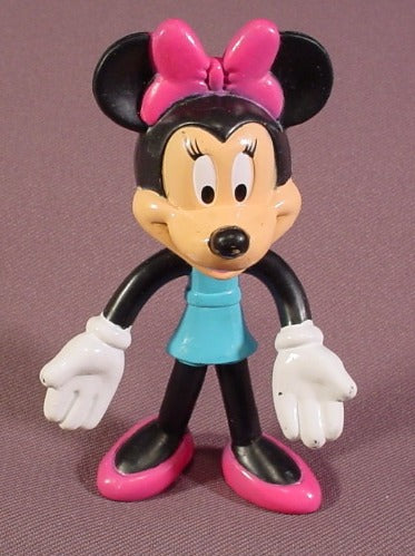 Disney Minnie Mouse Bendy Figure, 4 1/8" Tall, Wires Are Intact