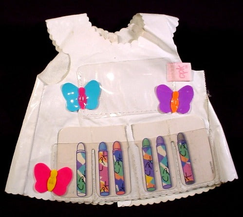 Cabbage Patch Kids Doll Plastic & Paper Dress With Cardboard Crayon