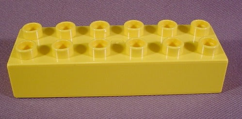 Lego Duplo 2300 Yellow 2X6 Brick, Winnie The Pooh, Bob The Builder