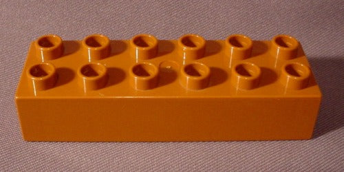 Lego Duplo 2300 Light Brown 2X6 Brick, Bob The Builder