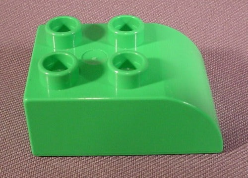 Lego Duplo 2302 Medium Green 2X2 Brick With Curved Top