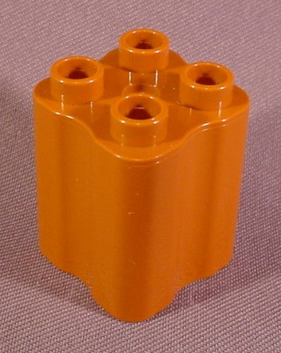 Lego Duplo 31061 Dark Orange Or Brown 2X2X2 Brick Indented Sides