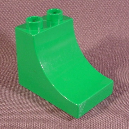 Lego Duplo 2301 Green 2X3X2 Brick With Inside Curve, Zoo Trains