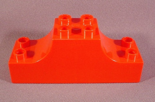 Lego Duplo 4197 Red 2X6X2 Brick With Curved Ends, Farm, Circus