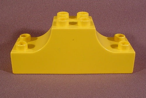 Lego Duplo 4197 Yellow 2X6X2  Brick With Curved Ends, Farm, Zoo, Fa