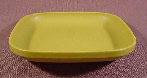 Tupperware Tuppertoys Mini Green Square Plate Dish, 4" Across