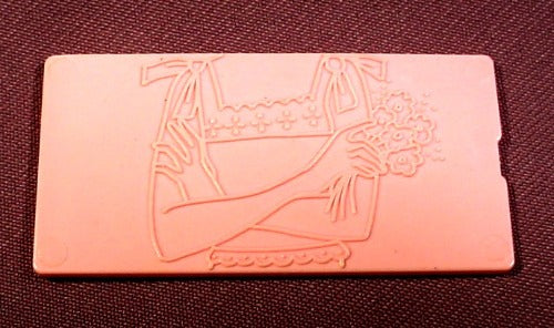 Replacement Pink Tomy Fashion Plate, 1 3/8" By 2 3/4", Arms Cross