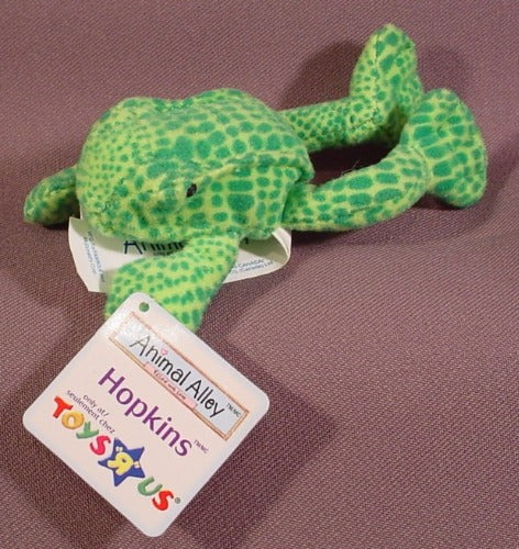 Mcdonalds 2001 Animal Alley Hopkins The Frog Plush Toy With Paper T