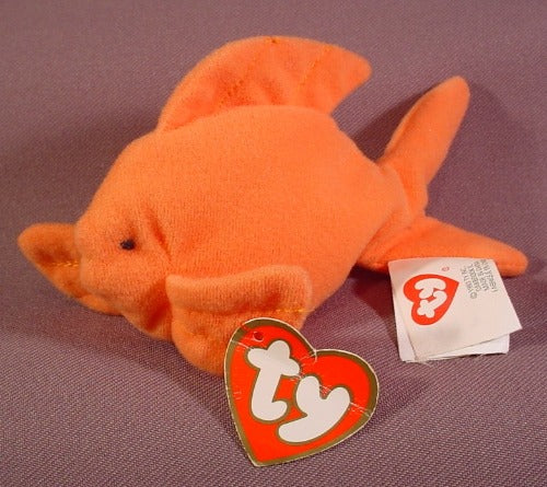 Mcdonalds TY Teenie Beanie Babies Goldie The Goldfish, 1993, Cloth