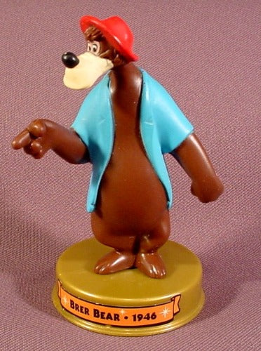 Mcdonalds 100 Years Of Magic Brer Bear PVC Figure On Base, Walt Dis
