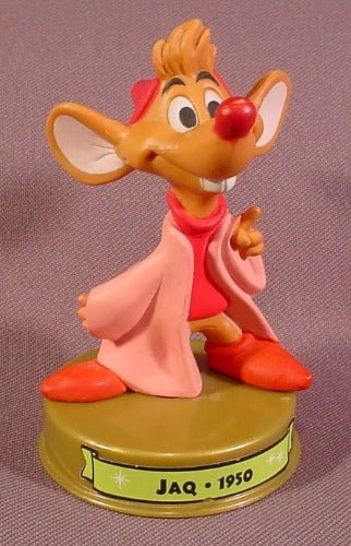 Mcdonalds 100 Years Of Magic Jaq Mouse PVC Figure On Base, Disney W