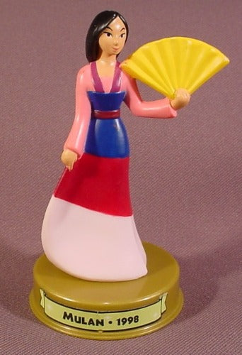 Mcdonalds 100 Years Of Magic Mulan PVC Figure On Base, Walt Disney