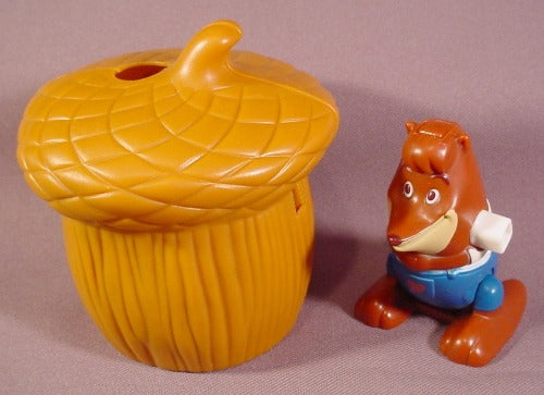 Mcdonalds 2005 Chicken Little, Foxy Loxy In Acorn Toy