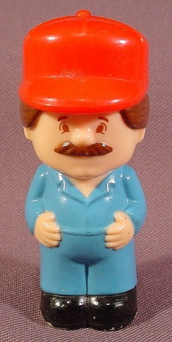 Playskool 1988 Mechanic Little People Figure, 2 5/8" Tall