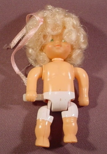 M.I.I. Wind-Up Walking Doll With Blonde Curly Hair, 4" Tall