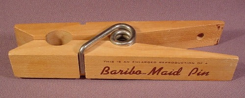 Baribo-Maid Advertising Promotional Giant Wooden Clothes Pin, 6 1