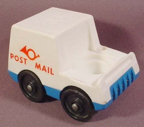 Fisher Price Vintage Mail Truck, Red "Post Mail" & Horn On The Side