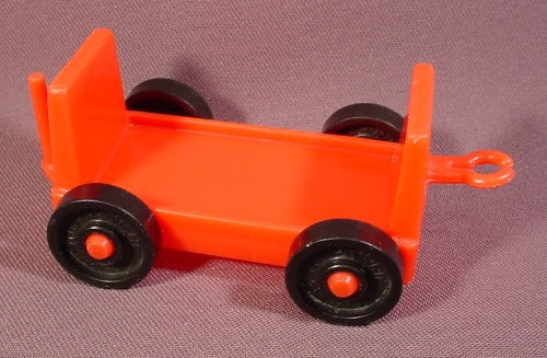 Fisher Price Vintage Red Orange Luggage Tram Car